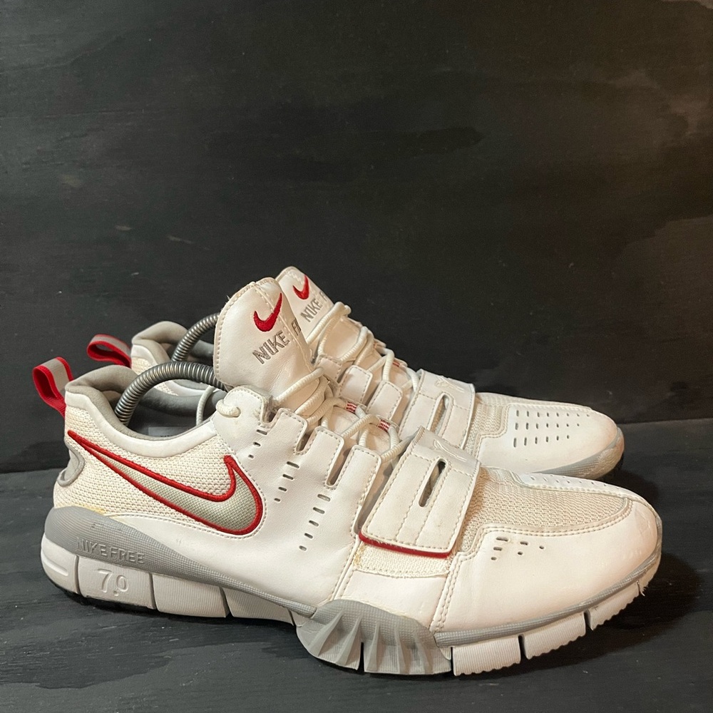 Nike Free 7.0 Kobe PE Men’s Size 12 Running Athletic Shoe White Red Sneakers